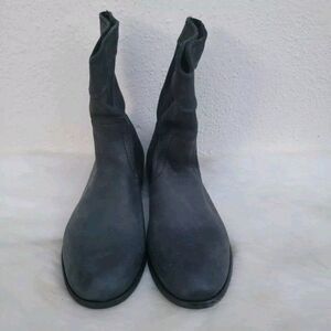 New Women’s Frye Cara Roper short leather boots~ sz 6 ~black round toe rodeo